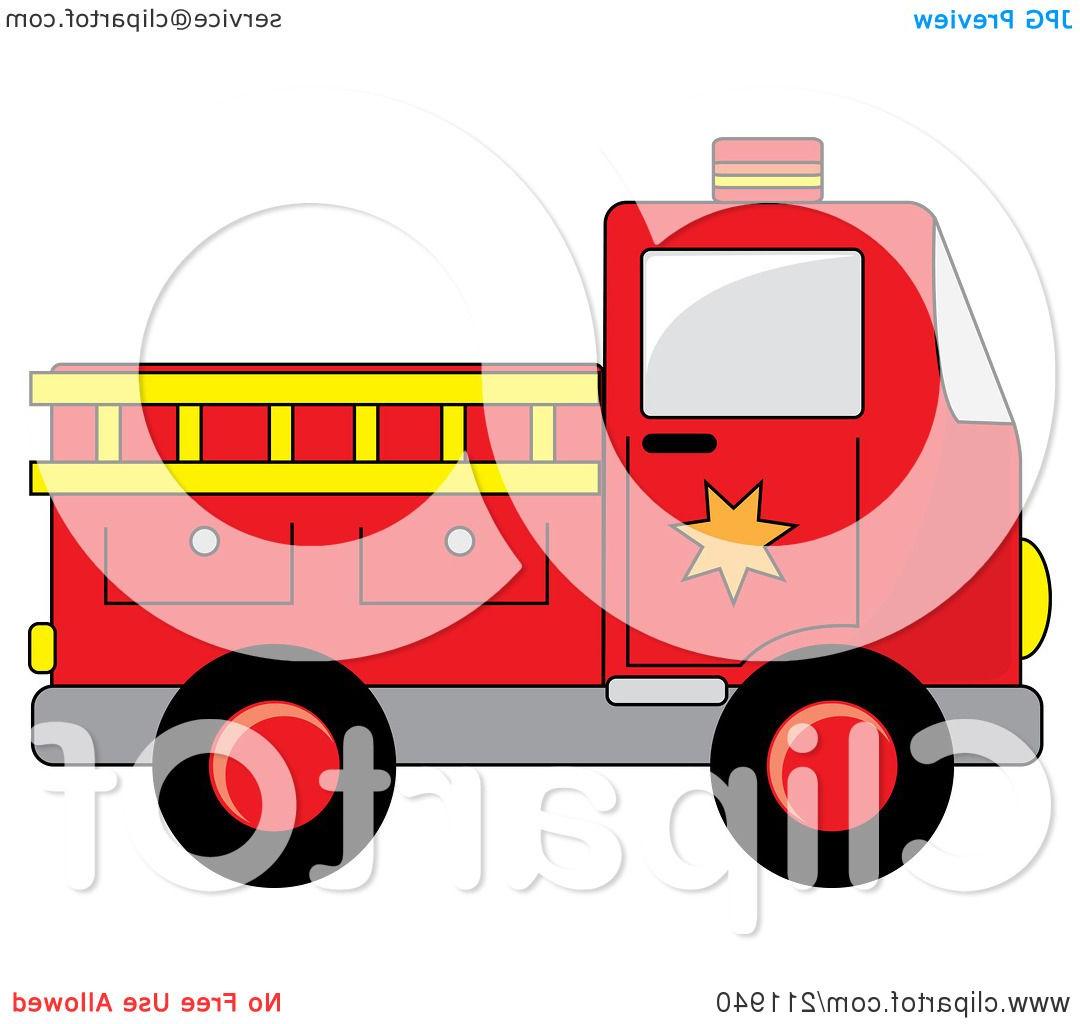 1080x1024 Best Free Royalty Rf Clipart Illustration Of Red Fire Truck