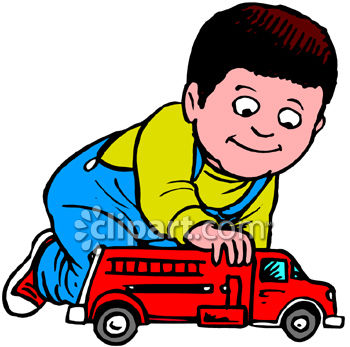 350x347 Toddler Boy Playing With Firetruck