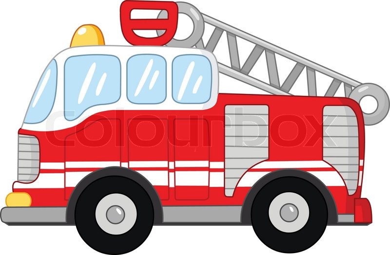 800x524 Fire Truck Vector Illustration Stock Vector Colourbox