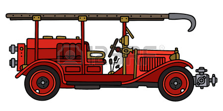 450x225 Hand Drawing Of A Firetruck Royalty Free Cliparts, Vectors,