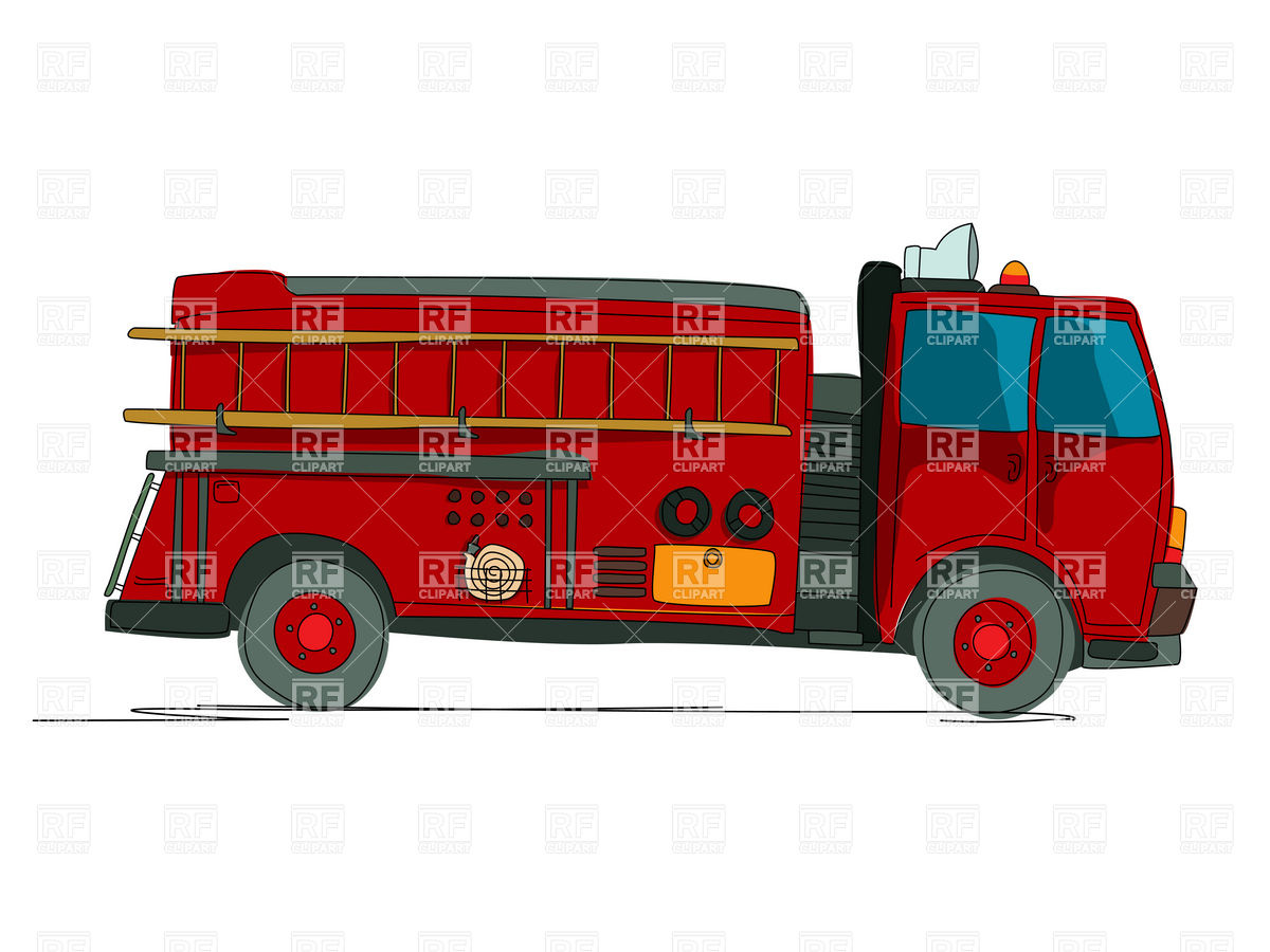 1200x900 Fire Truck Clipart Side View