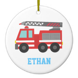 324x324 Fire Engine Christmas Tree Decorations Amp Ornaments Zazzle.co.uk