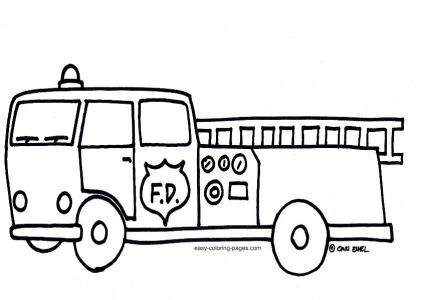 422x300 Coloring Pages Marvelous Fire Trucks To Color Truck Clipart 11