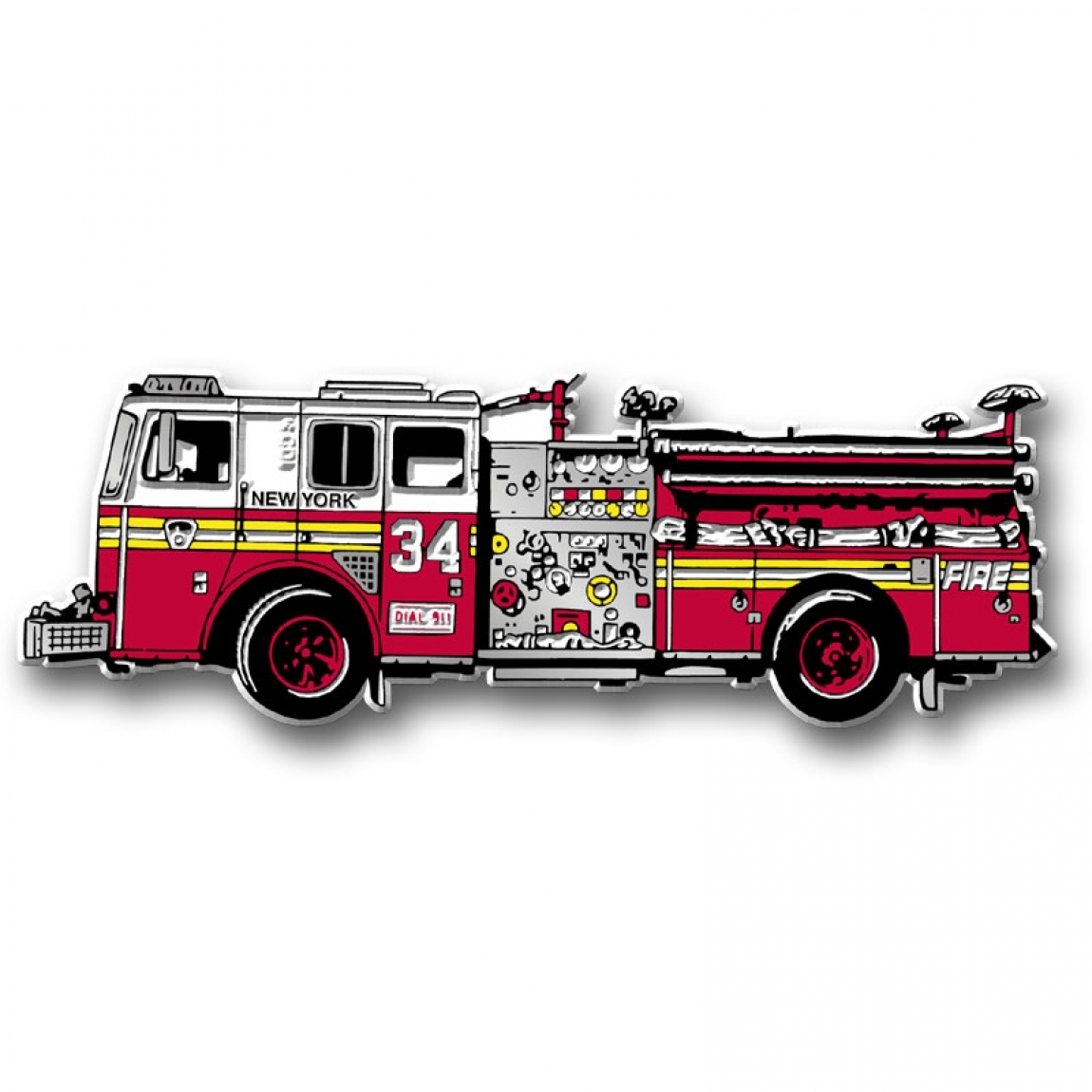 1150x1150 New York City Fire Truck Magnet