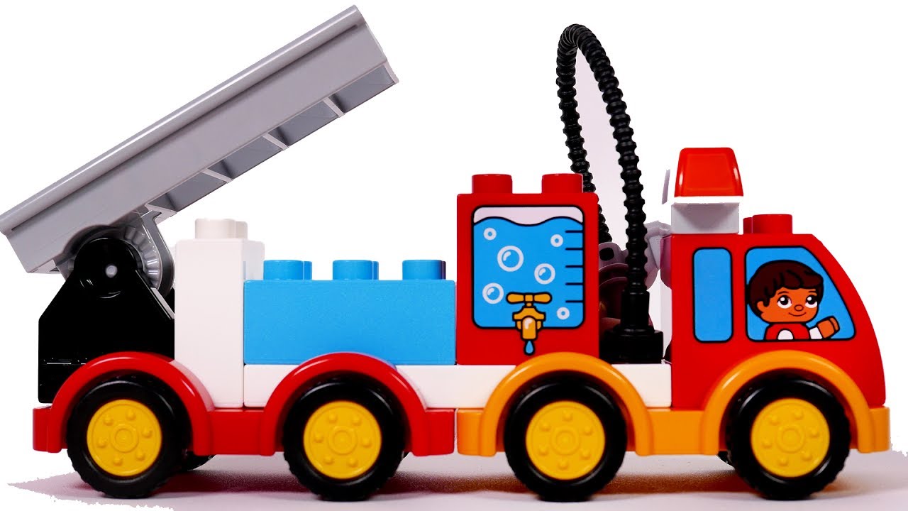 1280x720 Building A Big Fire Truck With Blocks Playset For Children