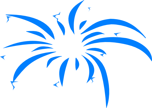 600x424 Fireworks Clipart Colored