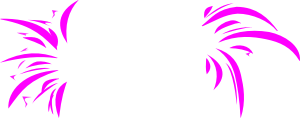 600x236 Fireworks Clipart Pink