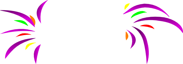 600x210 Fireworks Clip Art