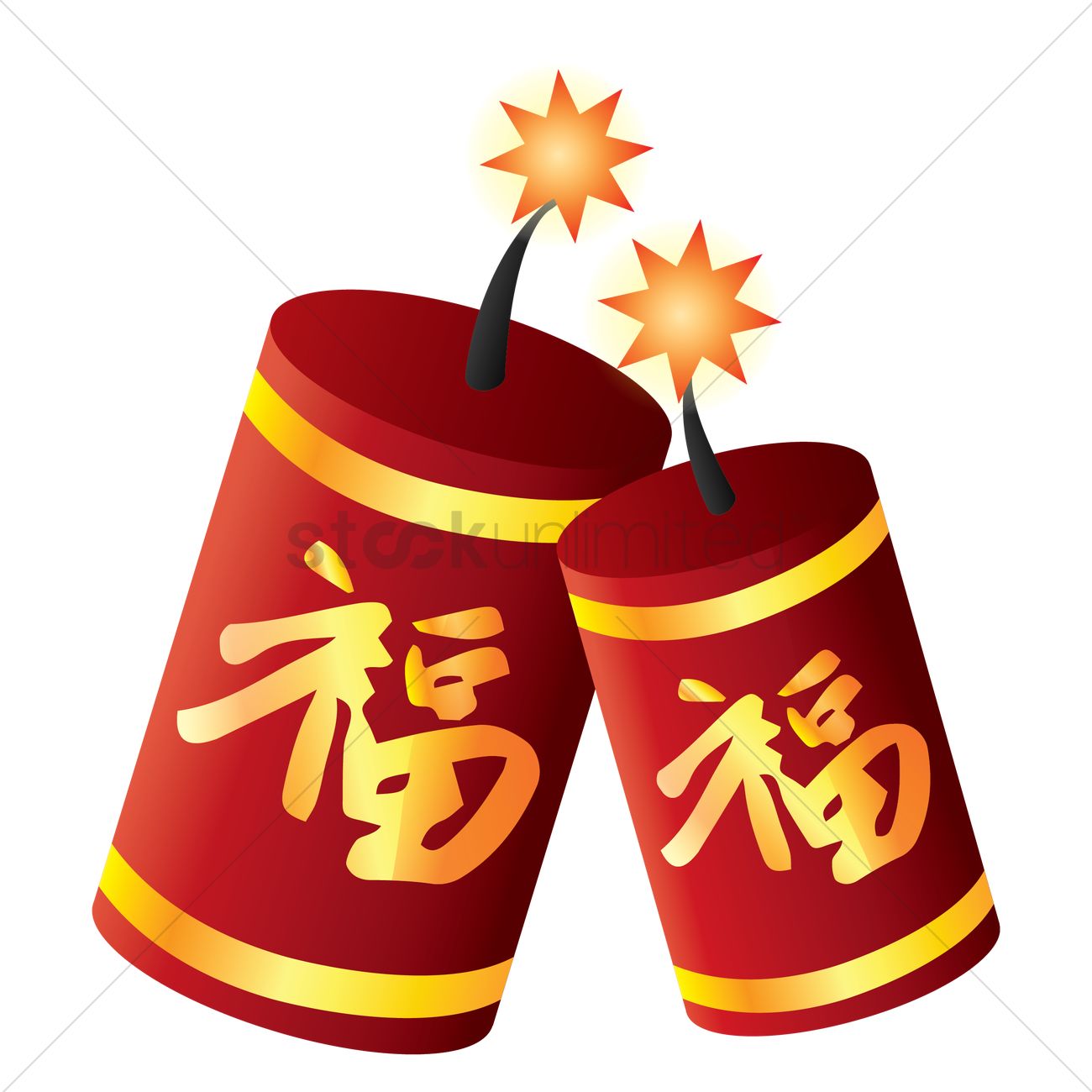 1300x1300 Chinese New Year Firecrackers Clipart