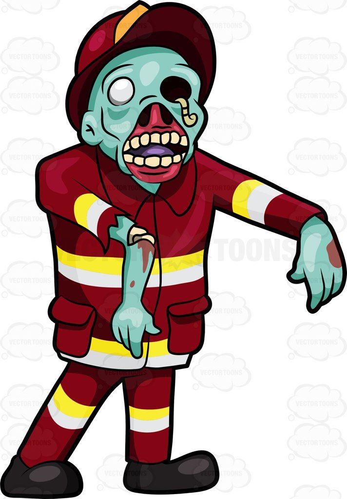 712x1024 A Creepy Looking Fireman Zombie