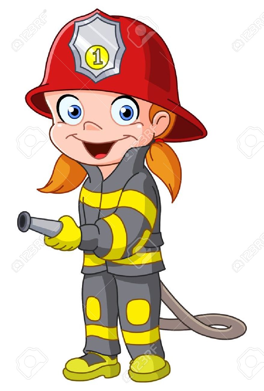879x1300 Free Clipart Fireman