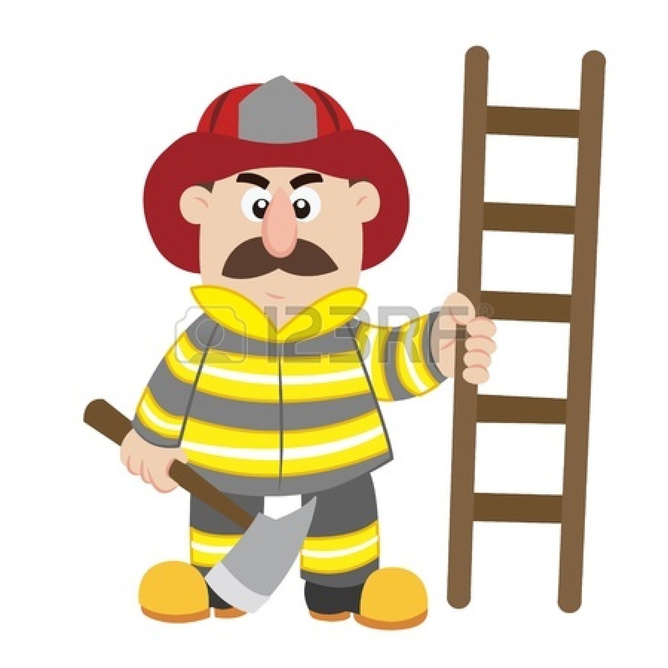 1350x1350 Black Girl Firefighter Clipart
