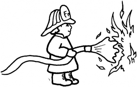 465x295 Firefighter Clipart Outline
