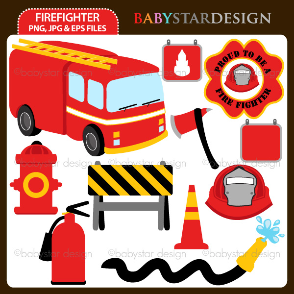 600x600 Firefighter Clipart Tool