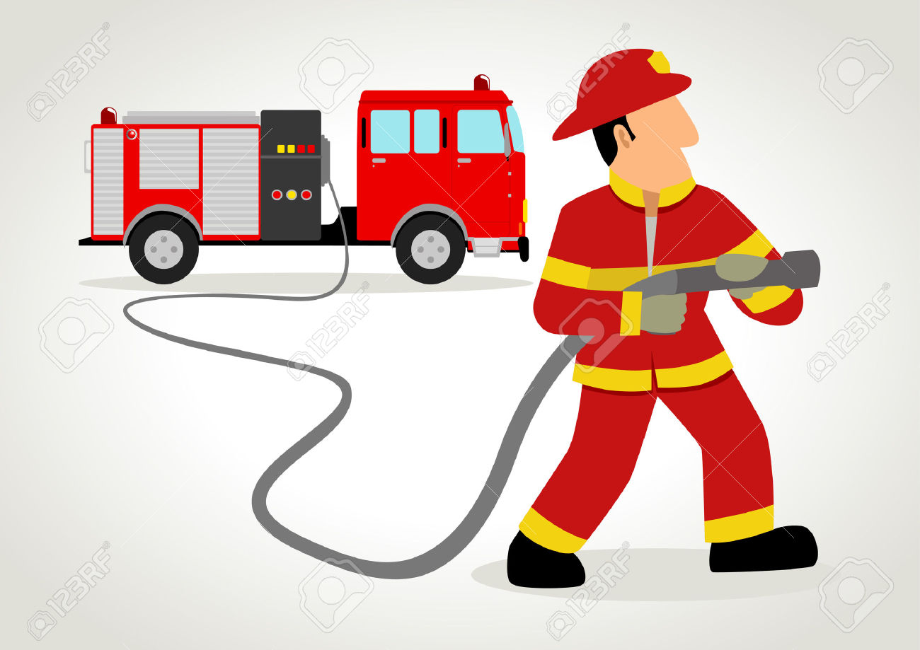 1300x919 Firefighter Clipart Vector