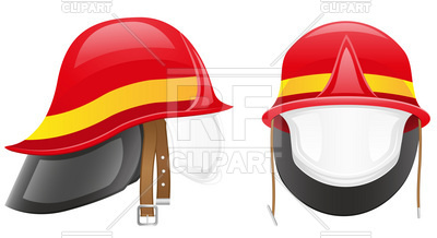 400x218 Firefighter's Helmet Royalty Free Vector Clip Art Image