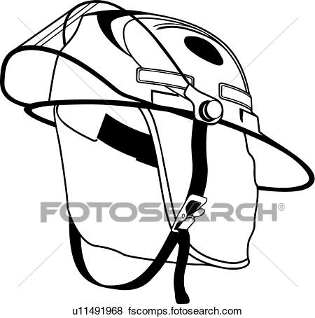 450x454 Clip Art Of Fire Helmet U11491968