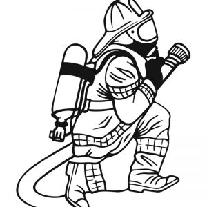 300x300 Adult Fire Fighter Coloring Page Firefighter Coloring Sheets. Free