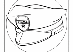 250x180 Police Hat Coloring Page Murderthestout