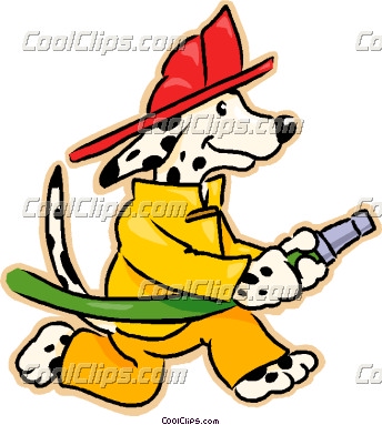 344x383 Dalmatian Clipart Firefighter Hose