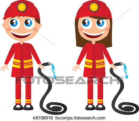 450x392 Clip Art Of Firefighters Cartoons K8108916