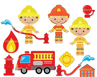 340x270 Firemen Clipart Etsy