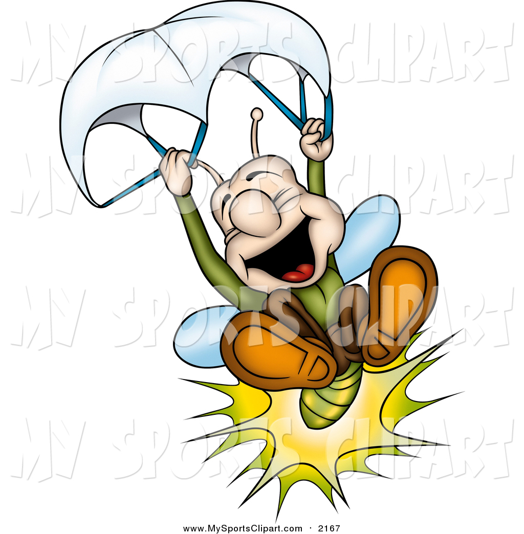 1024x1044 Sports Clip Art Of A Happy Firefly Parachuting By Dero