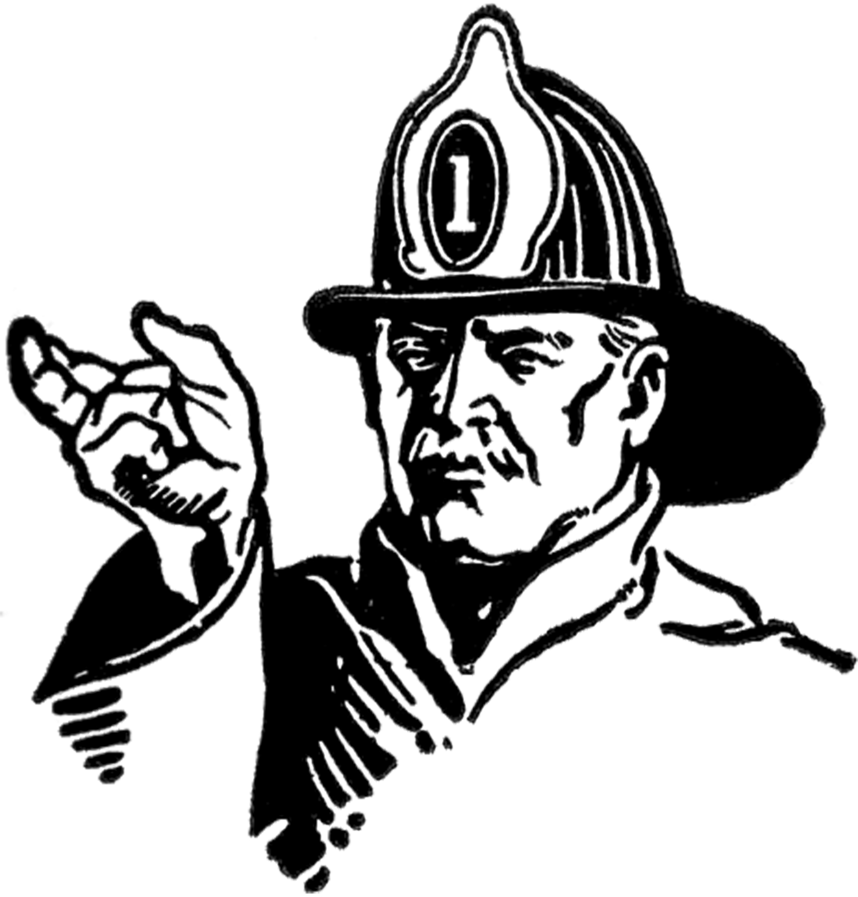 1722x1800 Vintage Fireman Image!