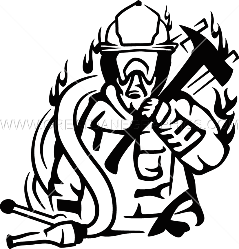 825x860 Volunteer Fire Fighter Production Ready Artwork For T Shirt Printing