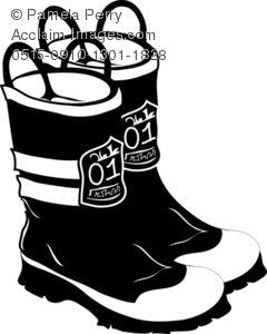 240x300 Art Illustration Of A Pair Of Fireman's Boots