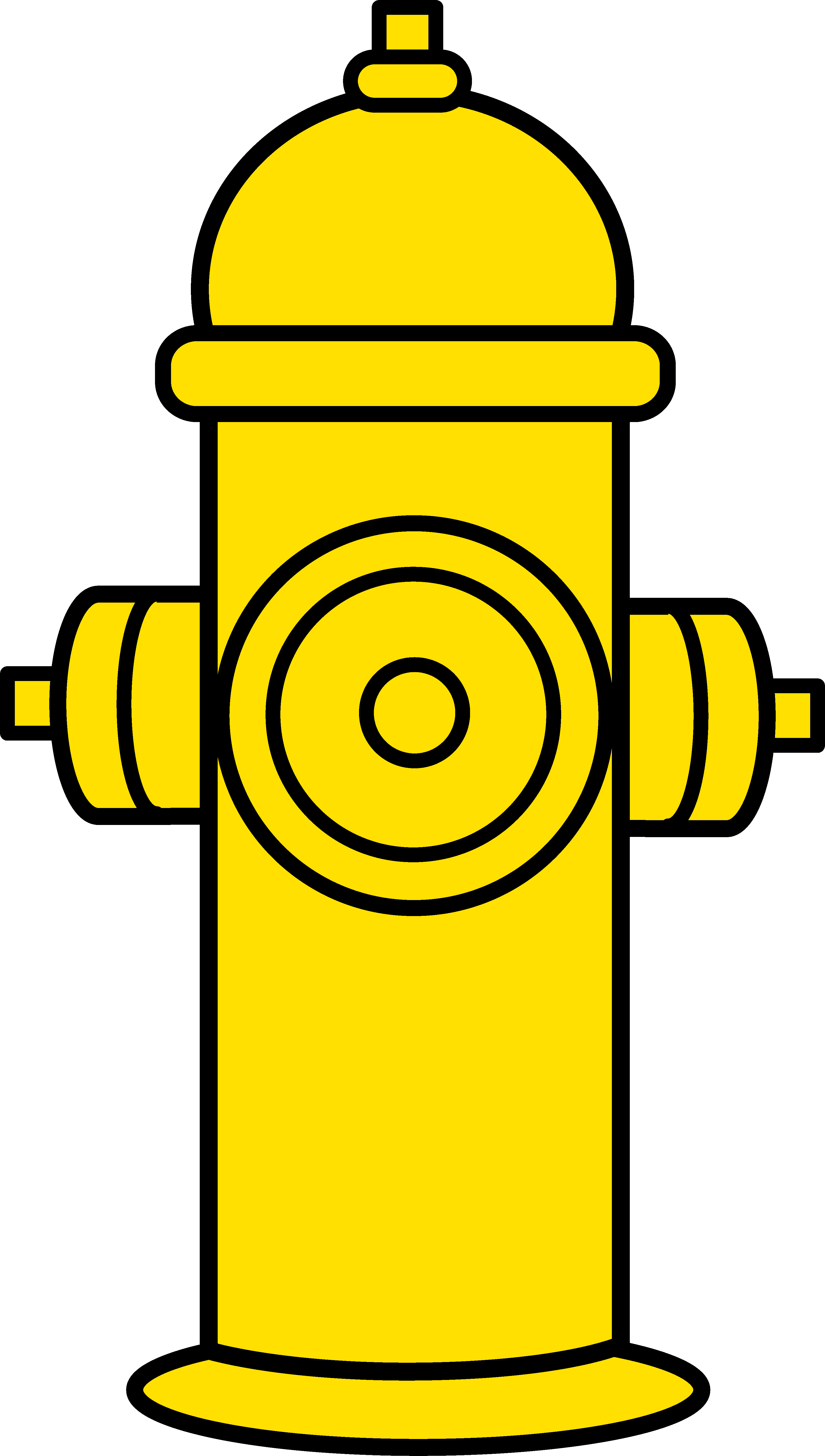 3449x6089 Yellow Fire Hydrant Clipart