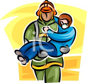 300x286 Fireman Carrying A Fire Victim