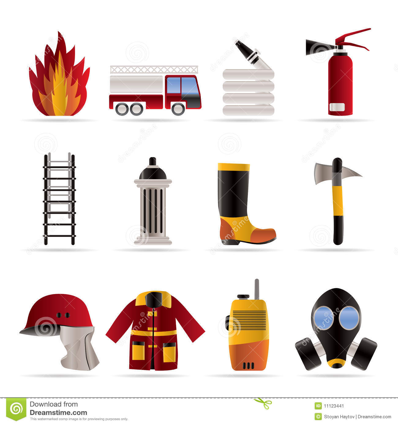 1300x1390 Fireman Tools Clipart