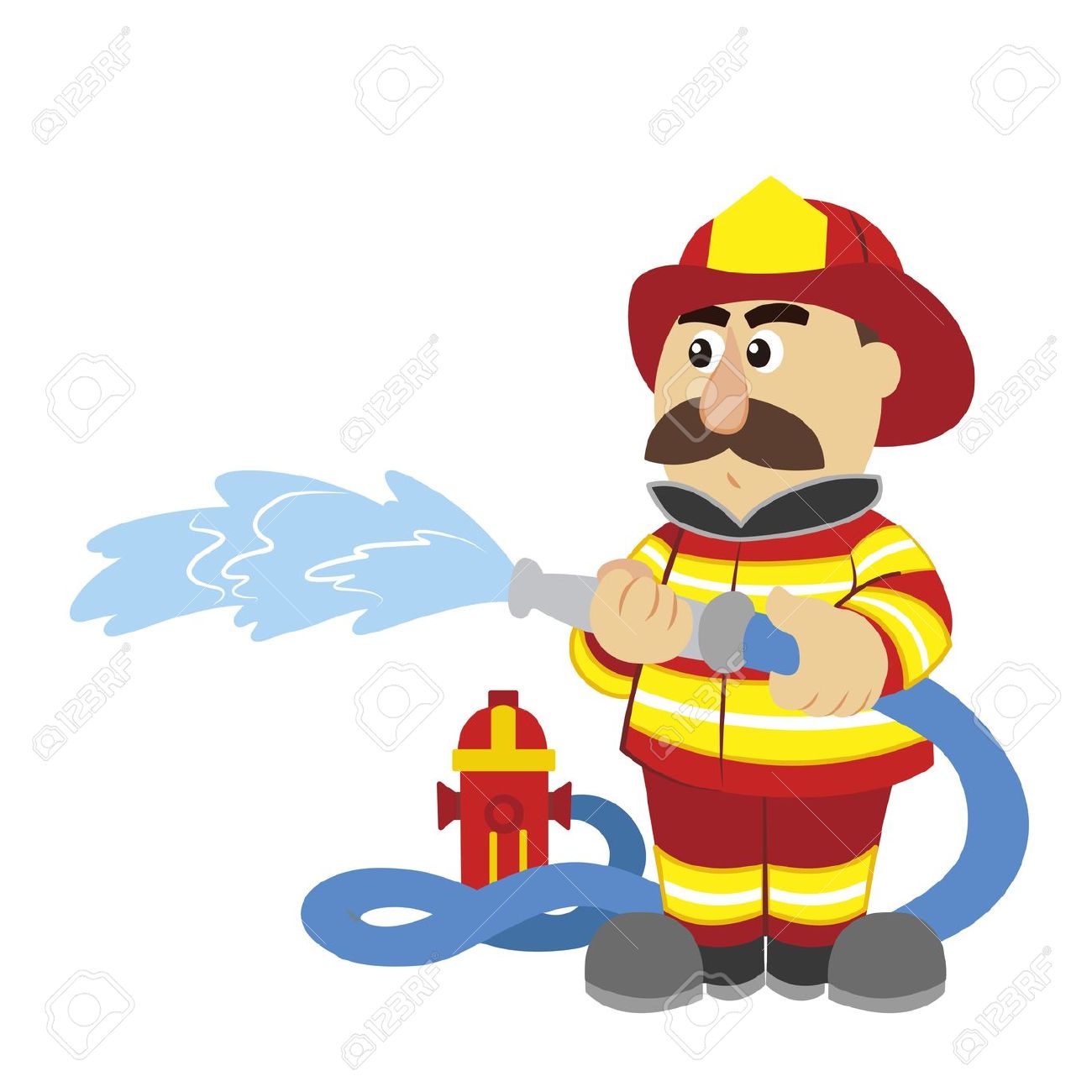 1300x1300 Fireman Cartoon Clipart