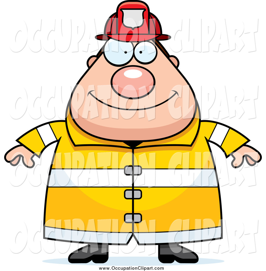 1024x1044 Clip Art Of A Pudgy Happy White Fireman By Cory Thoman