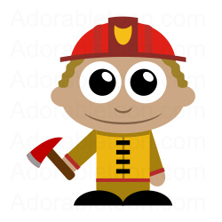 250x250 Firefighter Clip Art 3