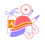 150x150 Cartoon Fire Engine Car On White Background Royalty Free Vector