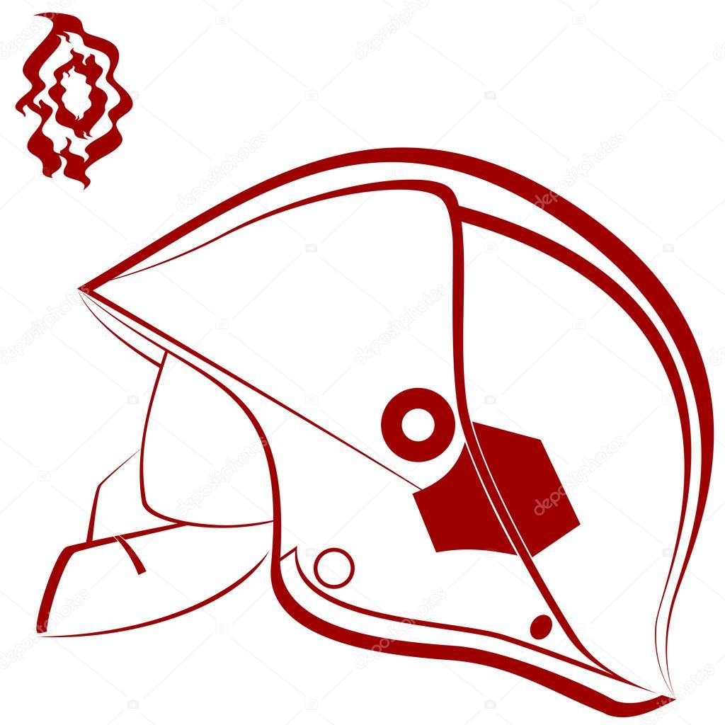 1024x1024 Fireman Helmet Stock Vector Guarding