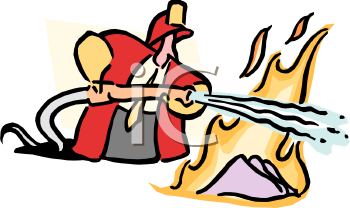 350x208 Royalty Free Fireman Clipart