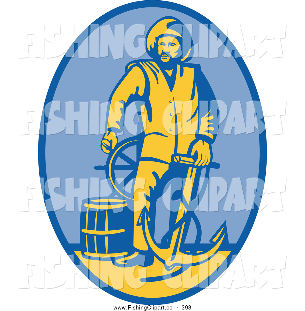 1024x1044 Clip Art Of An Old Fashioned Fireman With An Anchor Logo By