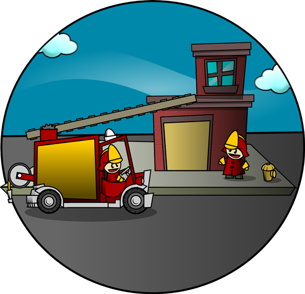600x578 Free Cartoon Firemen Clip Art