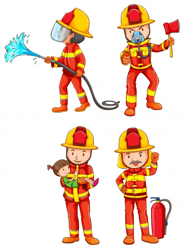 626x848 Firemen Vector Free Download