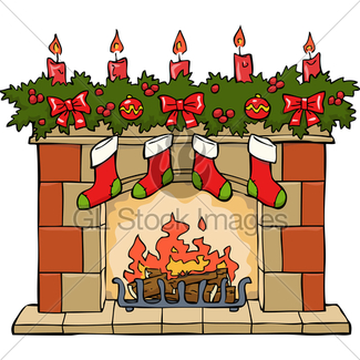 325x325 Fireplace Illustration Gl Stock Images
