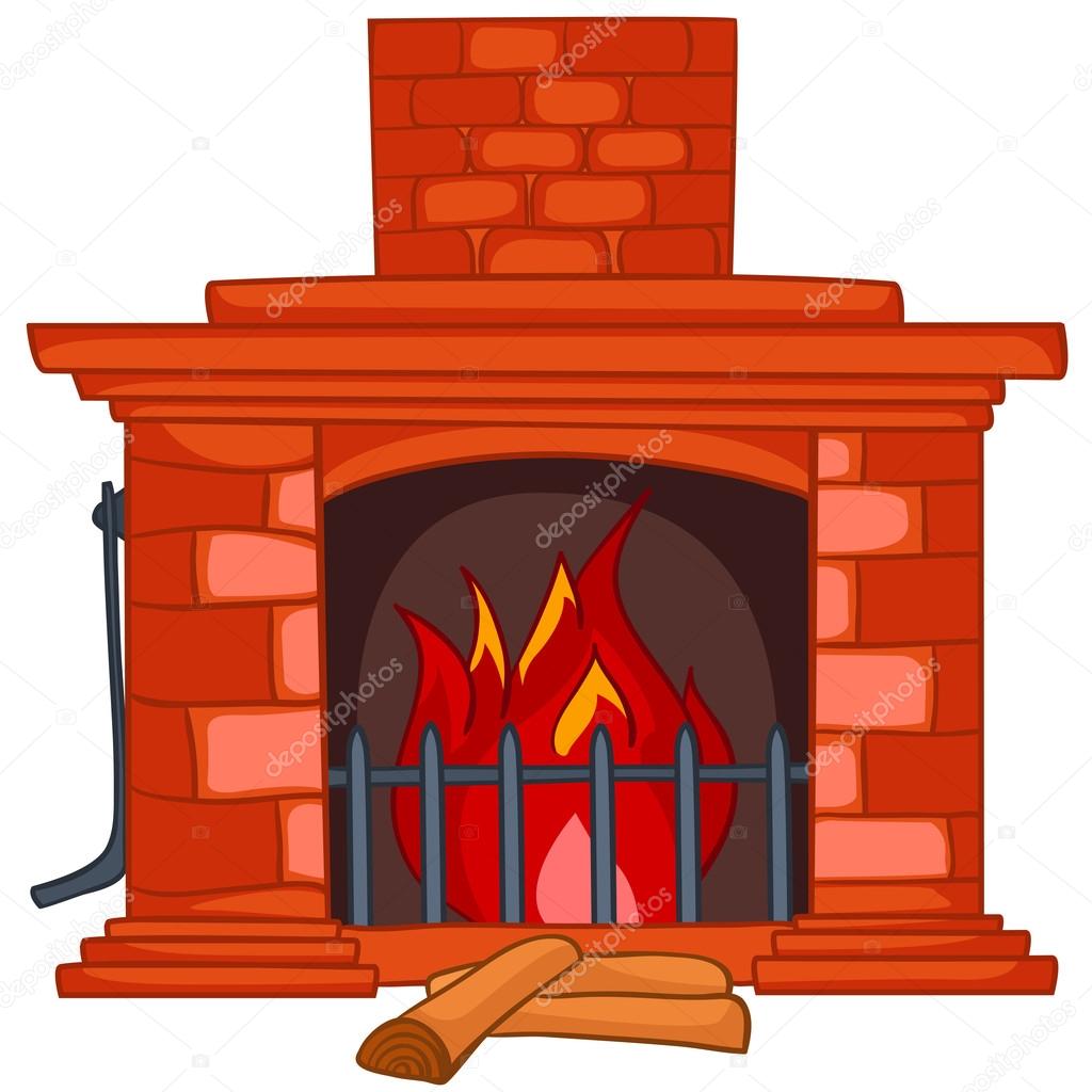 1024x1024 Cartoon Home Fireplace Stock Vector Rastudio