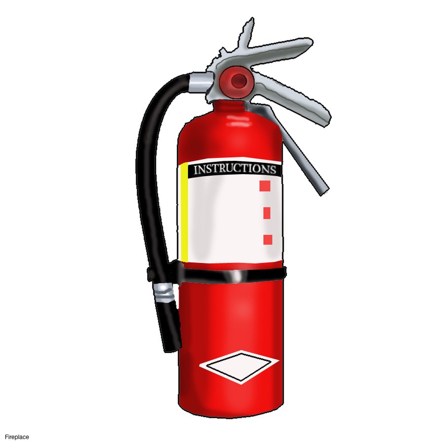 900x900 Clipart Fire Extinguisher 2 Fireplace Tool Clip Art 14
