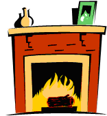 156x170 Fireplace Clipart Wood Fire