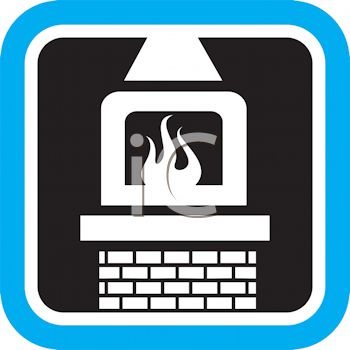 350x350 Household Icon Of A Fireplace