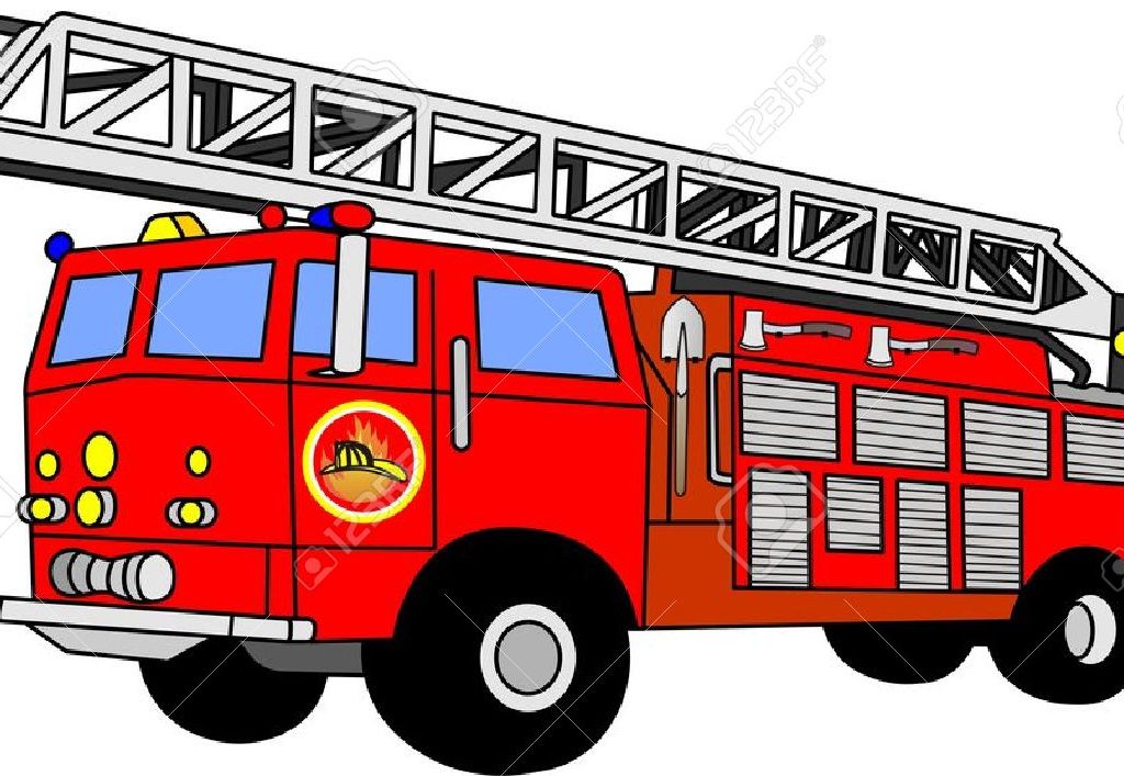 1024x707 Splendid Fire Truck Clip Art Black And White Firetruck Clipart