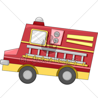 325x325 Cartoon Fire Truck Gl Stock Images