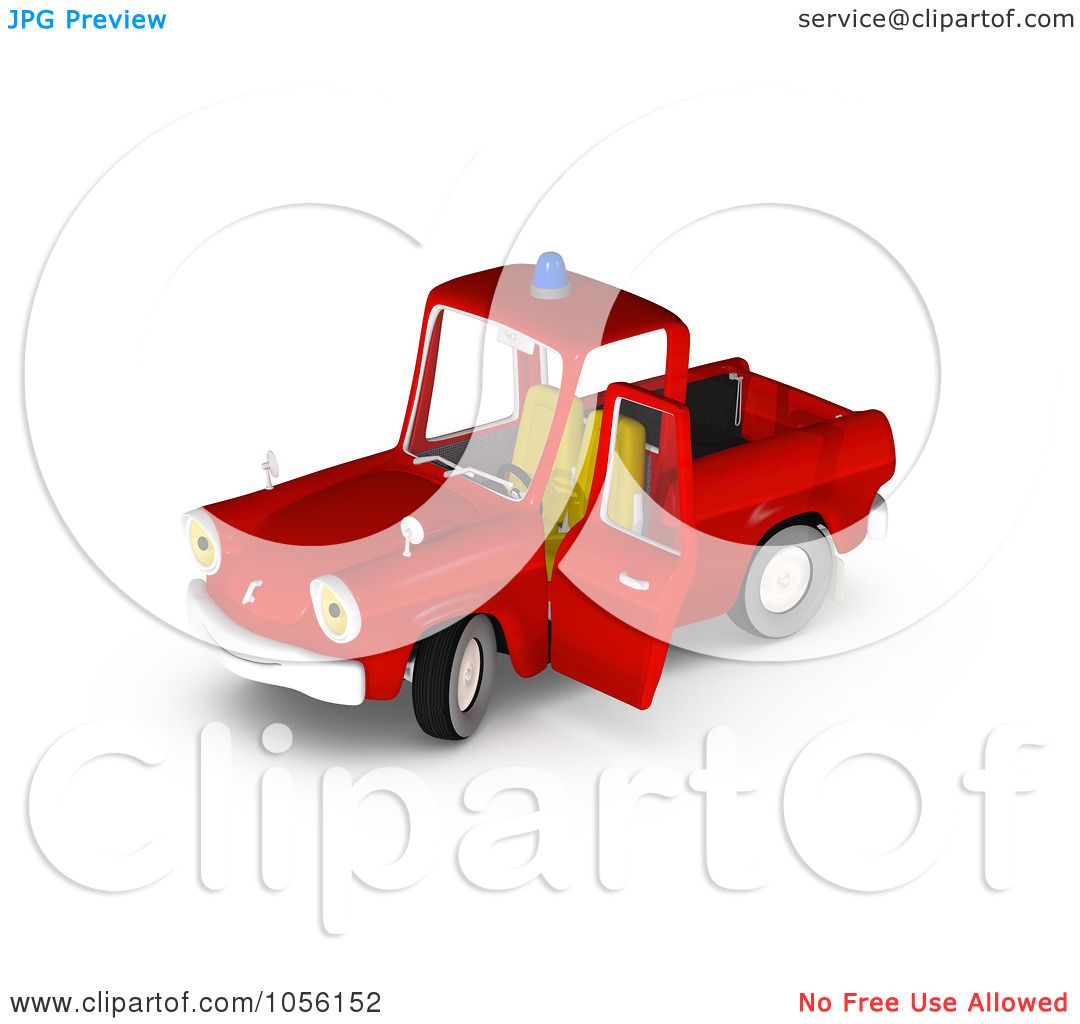 1080x1024 Royalty Free Cgi Clip Art Illustration Of A 3d Red Fire Engine